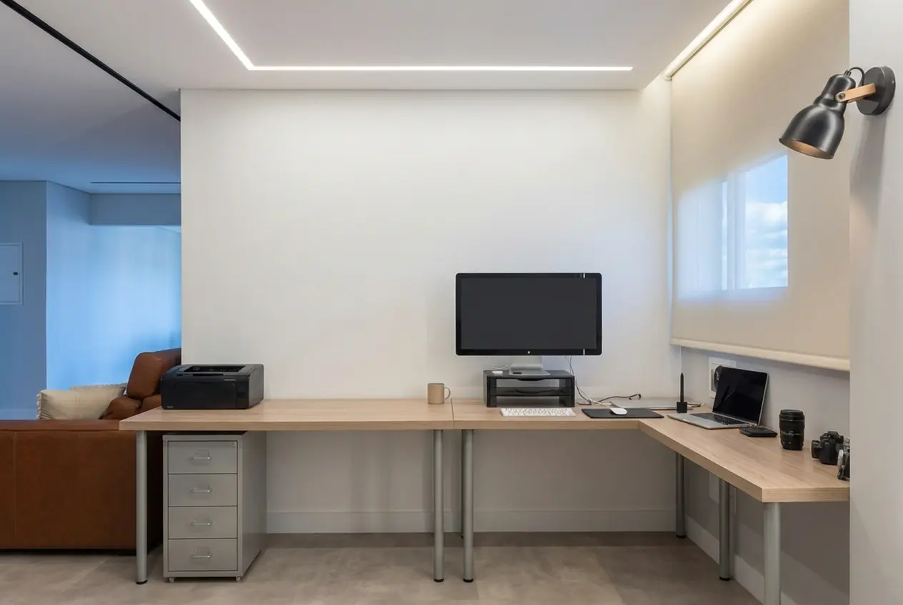 Espaço antes da instalação do home office sob medida